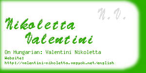 nikoletta valentini business card